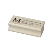 Retouradres met monogram rubberstempel (Stempel)