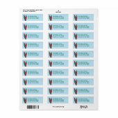 Retouradres met rode en groene sardines etiket (Full Sheet)