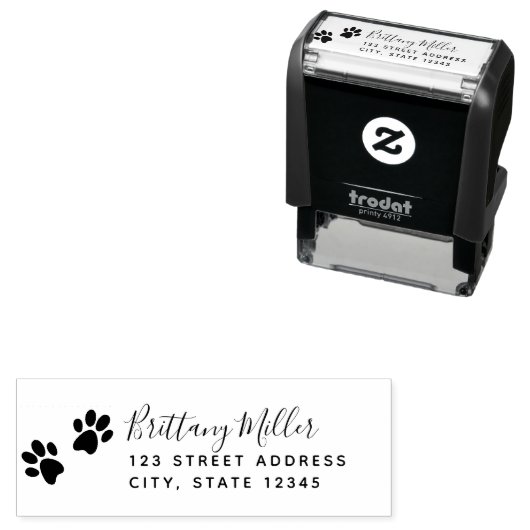 Retouradres met script afdrukken in handschrift zelfinktende stempel (In situ)