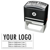 Retouradres met uw bedrijfslogo Groot op maat gema Zelfinktende Stempel (In situ)