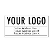 Retouradres met uw bedrijfslogo Groot op maat gema Zelfinktende Stempel (Design)