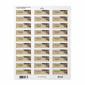 Retouradres met vintage bloemen etiket (Full Sheet)