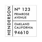 Retouradres | Minimale moderne familienaam Zelfinktende Stempel (Design)