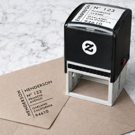 Retouradres | Minimalistische moderne familienaam Zelfinktende Stempel