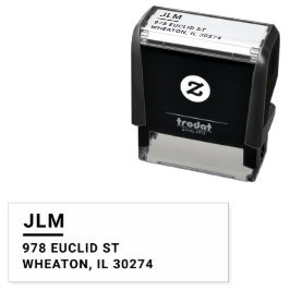 Retouradres Minimalistische Monogram Vette Typogra Zelfinktende Stempel
