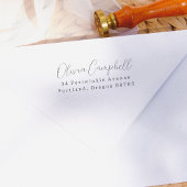 Retouradres Modern Elegant Script Naam Zelfinktende Stempel