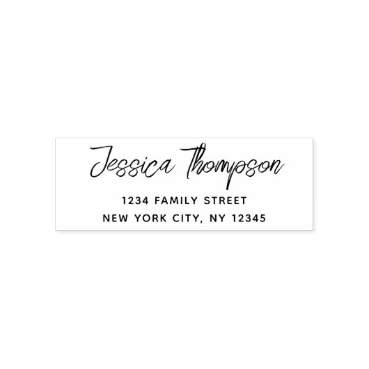 Retouradres Modern Handgeschreven Script Modern Zelfinktende Stempel (Design)