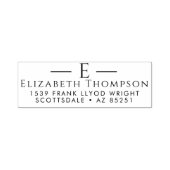 Retouradres Modern legant monogram Gepersonaliseer Zelfinktende Stempel (Design)