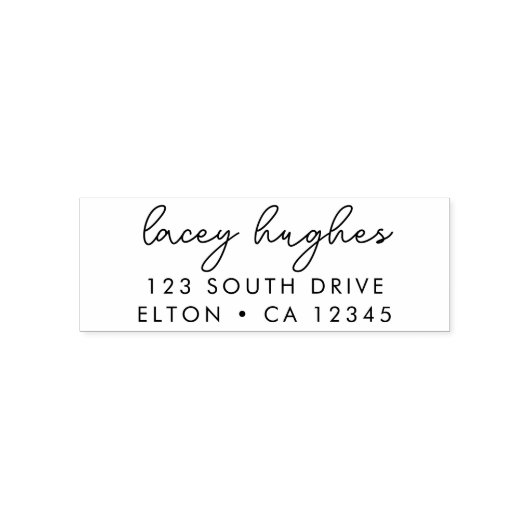 Retouradres | Modern minimaal stijlvol script Zelfinktende Stempel (Design)