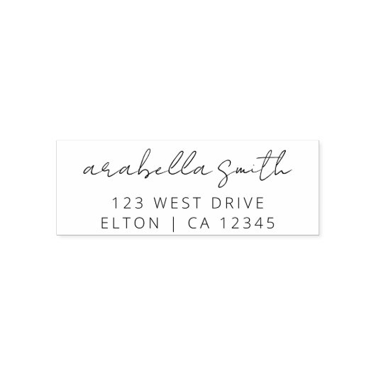 Retouradres | Modern minimalistisch legant script Zelfinktende Stempel (Design)