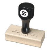 Retouradres Modern Minimalistisch Schrift Beginlet Rubberstempel (Stempel)