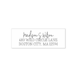 Retouradres Modern Minimalistisch Schrift Zelfinktende Stempel