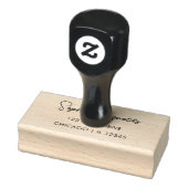 Retouradres Modern Minimalistisch Script Naam Hout Rubberstempel (Stempel)