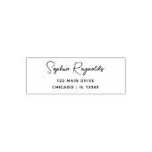 Retouradres Modern Minimalistisch Script Naam Zelfinktende Stempel (Design)