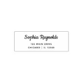 Retouradres Modern Minimalistisch Script Naam Zelfinktende Stempel (Design)