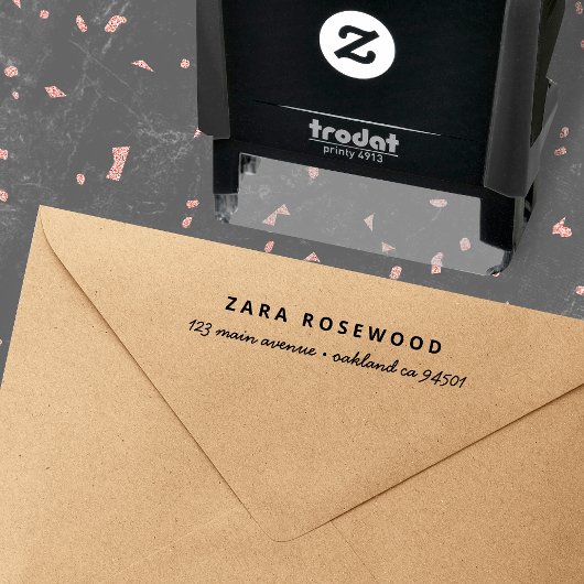 Retouradres | Modern minimalistisch stijlvol scrip Zelfinktende Stempel