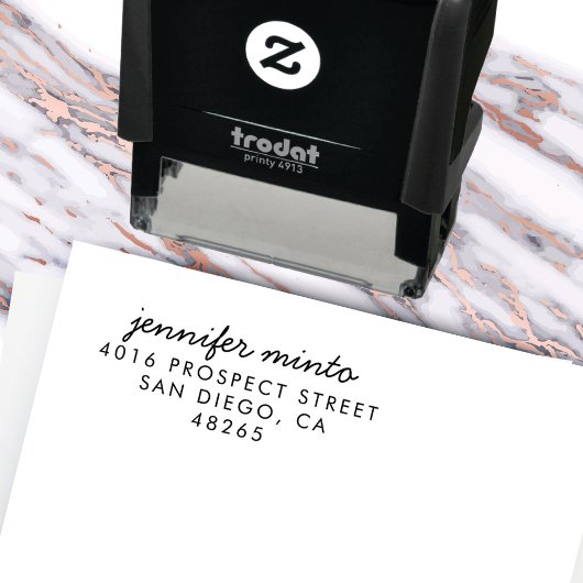 Retouradres Modern minimalistische handgeschreven Rubberstempel