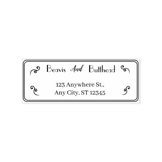 Retouradres Modern Minimalistische Namen van Koppe Rubberstempel (Afrduk)