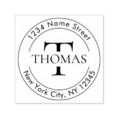 Retouradres Modern monogram Zelfinktende Stempel (Design)