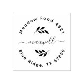 Retouradres Modern Round Creëer van uw eigen Rubberstempel (Afrduk)
