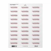 Retouradres Modern Waterverf Brush Stroke Pink Etiket (Full Sheet)