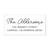 Retouradres Moderne handschrift familienaam Rubberstempel (Afrduk)