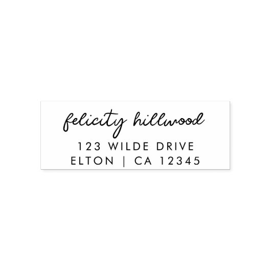 Retouradres | Moderne, minimale standaardscript Zelfinktende Stempel (Design)