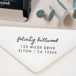 Retouradres | Moderne, minimale standaardscript Zelfinktende Stempel