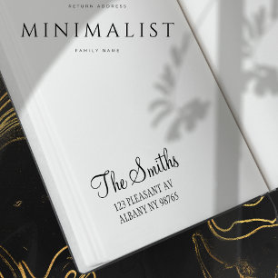 Retouradres Moderne minimalistische eenvoudige fam Rubberstempel