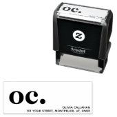 Retouradres Moderne minimalistische monogram Initi Zelfinktende Stempel (In situ)