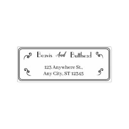 Retouradres Moderne minimalistische paren namen Rubberstempel