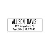 Retouradres Moderne Minimalistische Script naam Zelfinktende Stempel (Design)