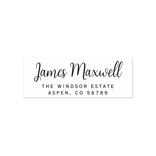 Retouradres | Moderne minimalistische scriptnaam Zelfinktende Stempel (Design)