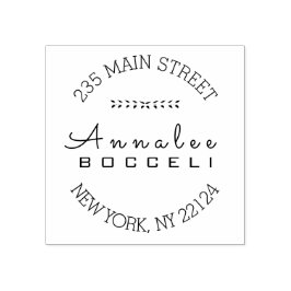 Retouradres Moderne Professionele Natuur MOtif Rubberstempel