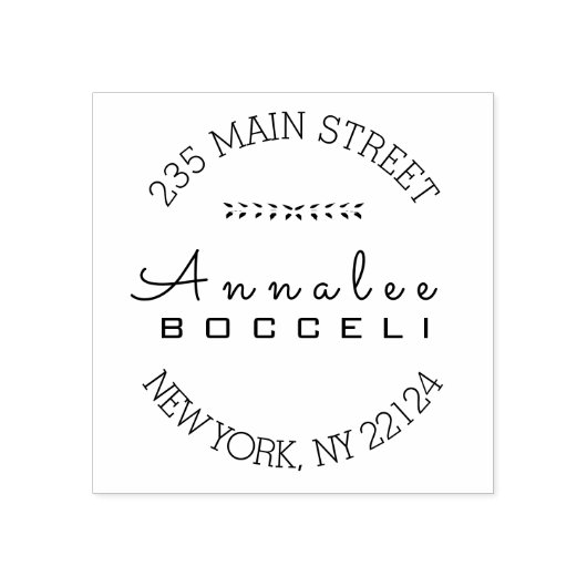 Retouradres Moderne Professionele Natuur MOtif Rubberstempel (Afrduk)