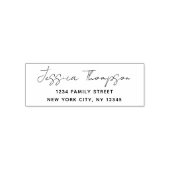 Retouradres Moderne Script Signature Typografie Zelfinktende Stempel (Design)