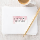 Retouradres Moderne Waterverf Wash Brush Pink Etiket (Insitu)