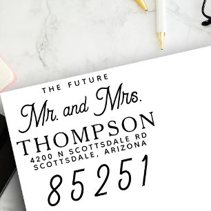 Retouradres Mr Future en Mrs Simple Stylish Zelfinktende Stempel