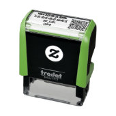 Retouradres Naam Bedrijfs QR Code Framed Stempel (Product)