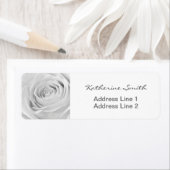 Retouradres Natuur Bloemenfoto White Rose Etiket (Insitu)