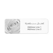 Retouradres Natuur Bloemenfoto White Rose Etiket (Voorkant)