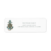 Retouradres Nautical Anchor Family Etiket (Voorkant)