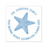 Retouradres Nautilus Oceaan Eenvoudige Zeester  Zelfinktende Stempel (Design)