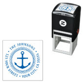 Retouradres nautisch anker  zelfinktende stempel (In situ)