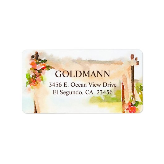Retouradres onder de Chuppah Etiket (Voorkant)
