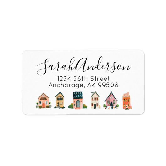 Retouradres onroerend goed woningen etiket (Voorkant)