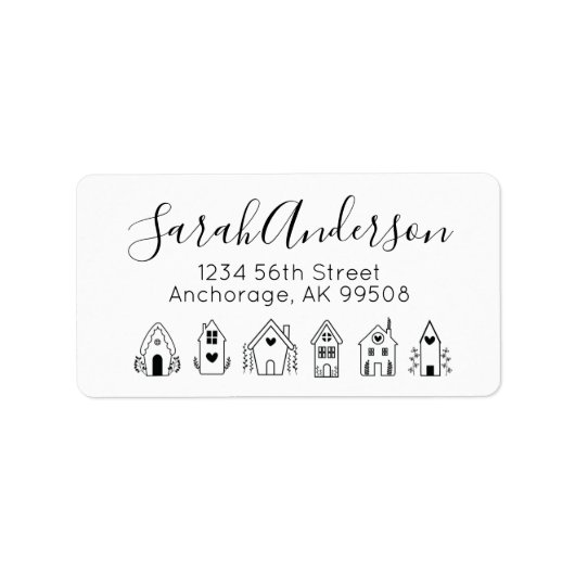 Retouradres onroerend goed woningen etiket (Voorkant)