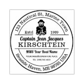 Retouradres Oud Bearded Zee Kapitein Boot Helm Rubberstempel (Afrduk)