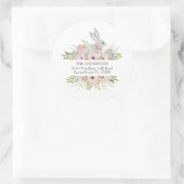 Retouradres Paashaas & Eieren Ronde Sticker (Tas)