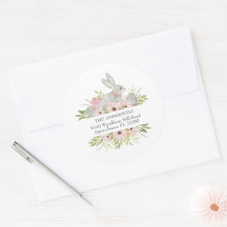 Retouradres Paashaas & Eieren Ronde Sticker